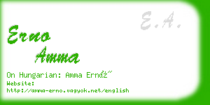 erno amma business card